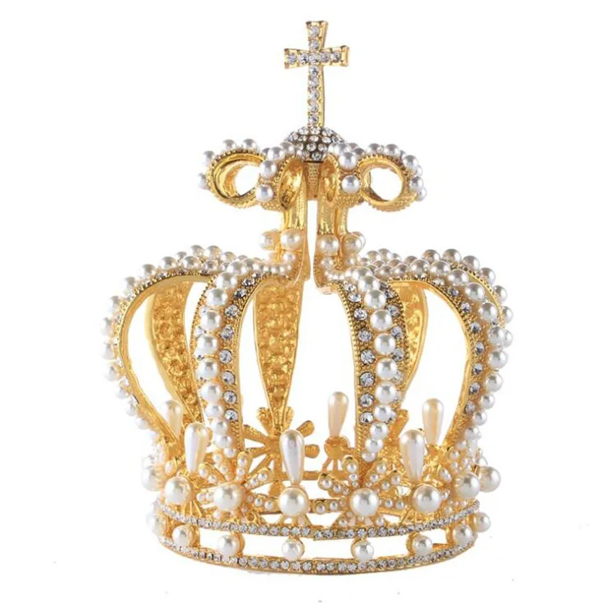 MHS.SUN Silver/Gold Color Vintage Queen Crowns Crystal Pearls Big Wedding Tiaras Hairband Gorgeous Crown Tiaras For Party TN079
MHS.SUN Silver/Gold Color Vintage Queen Crowns Crystal Pearls Big Wedding Tiaras Hairband Gorgeous Crown Tiaras For Party TN079