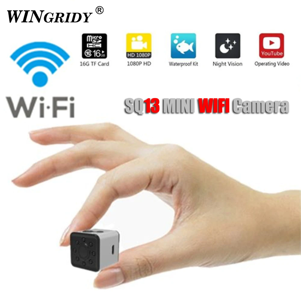 

SQ13 WiFi Cam Original Mini Camera Full HD 1080P Sport DV Recorder 155 Night Vision Small Action Camera Camcorder DVR pk sq12 11