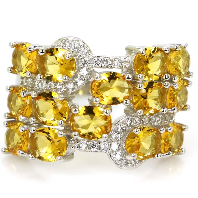 6.75# SheType 5.9g Golden Citrine White CZ Woman's Real 925 Solid Sterling Silver Rings 23x15mm
6.75# SheType 5.9g Golden Citrine White CZ Woman's Real 925 Solid Sterling Silver Rings 23x15mm
