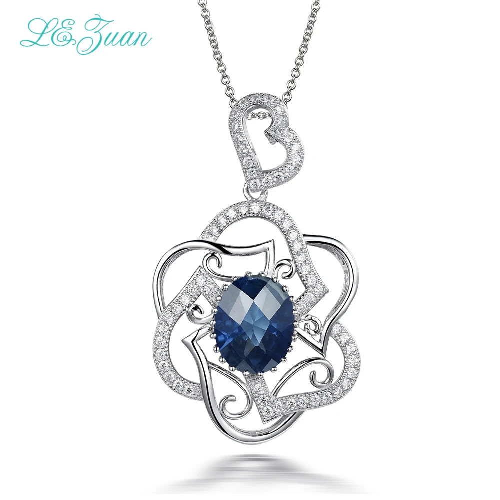 I&zuan 4.68ct Blue Stone Real 925 Sterling Silver Fine Jewelry Pendants Necklace For Women Cluster Sapphire Gemstone P0073-W02
I&zuan 4.68ct Blue Stone Real 925 Sterling Silver Fine Jewelry Pendants Necklace For Women Cluster Sapphire Gemstone P0073-W02