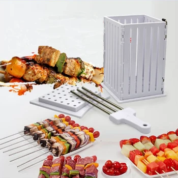 Barbucue Kebab Tools Stainlee Steel Stick Plastic Meat Cutting White Box Simple Skewer Makers Kabob Tools BBQ Box 36Holes 1set
Barbucue Kebab Tools Stainlee Steel Stick Plastic Meat Cutting White Box Simple Skewer Makers Kabob Tools BBQ Box 36Holes 1set
