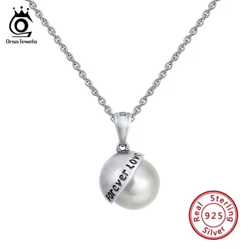 ORSA JEWELS Real 925 Sterling Silver Necklace Top Simulated Pearl Pendant Engrave Letter Necklaces Women Jewelry Mom Gift OSN146
ORSA JEWELS Real 925 Sterling Silver Necklace Top Simulated Pearl Pendant Engrave Letter Necklaces Women Jewelry Mom Gift OSN146