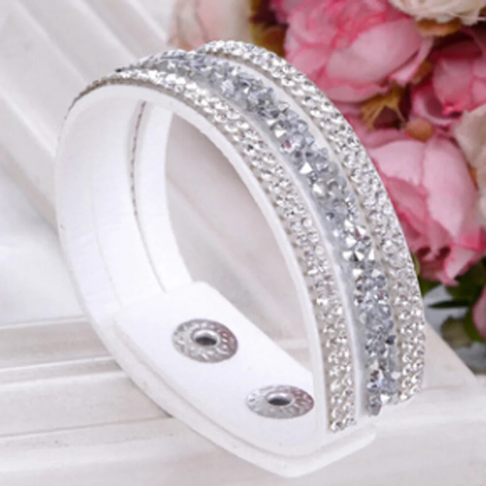 11 Colors Punk Fashion Rhinestone Muti-layers Buckle Bracelet Leather Wrap Wristband Cuff Bracelet Bangle
11 Colors Punk Fashion Rhinestone Muti-layers Buckle Bracelet Leather Wrap Wristband Cuff Bracelet Bangle
