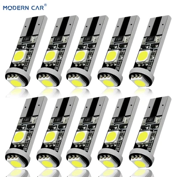MODERN CAR No Error LED T10 194 168 W5W 5050 3SMD Led Parking Bulb Auto Wedge Clearance Lamp CANBUS White License Plate Lights