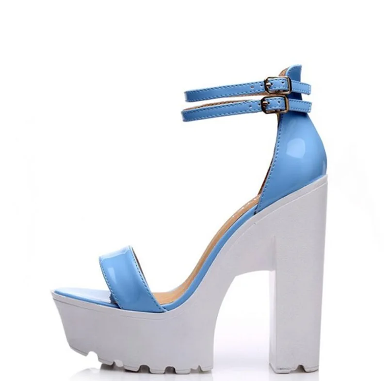 New 2019 Summer Newest Sexy High Heel Sandal Open Toe Patent Leather Thick Heels Woman Shoes Ankle Strap Heels Shoe
New 2019 Summer Newest Sexy High Heel Sandal Open Toe Patent Leather Thick Heels Woman Shoes Ankle Strap Heels Shoe