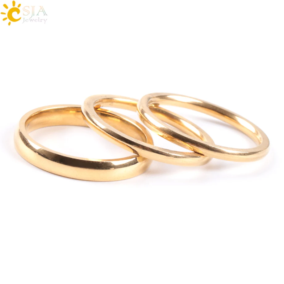 CSJA Women 3 Layers Band Rings Set Gold Color Rotatable Knuckle Ring for Men Classic Detachable Daily Jewelry Fashion Gift E932
CSJA Women 3 Layers Band Rings Set Gold Color Rotatable Knuckle Ring for Men Classic Detachable Daily Jewelry Fashion Gift E932