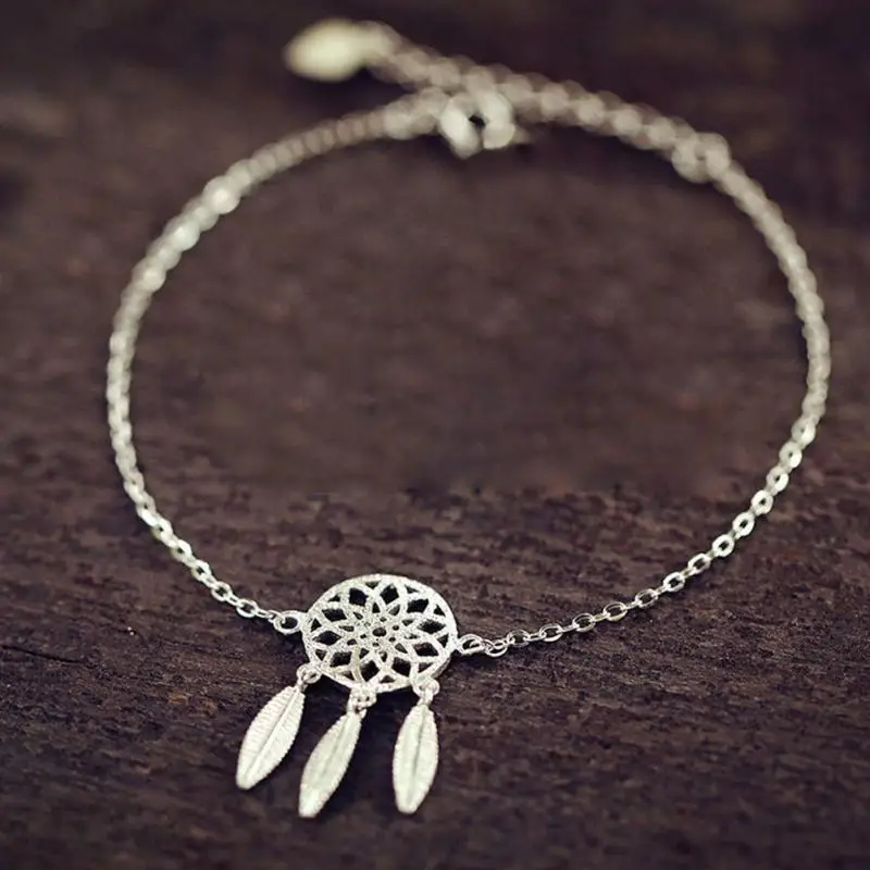 Hot Selling Bohemian Fashion Silver Plated Dreamcatcher Charm Lucky Bracelet Anklet for Women Girls Dream Catcher Jewelry
Hot Selling Bohemian Fashion Silver Plated Dreamcatcher Charm Lucky Bracelet Anklet for Women Girls Dream Catcher Jewelry