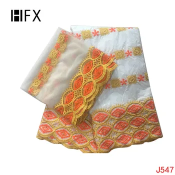HFX African Bazin Riche Getzner with Embroidery Lace 2019 Nigeria White Color Cotton Fabric L547
HFX African Bazin Riche Getzner with Embroidery Lace 2019 Nigeria White Color Cotton Fabric L547
