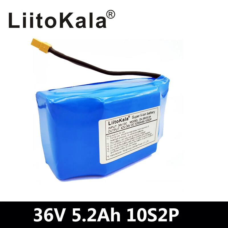 LiitoKala 36V 5.2Ah 5200mah high drain 2 wheel electric scooter self balancing lithium battery pack for Self-balancing Fits 6.5
LiitoKala 36V 5.2Ah 5200mah high drain 2 wheel electric scooter self balancing lithium battery pack for Self-balancing Fits 6.5