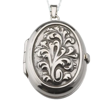 Collar Colgante Guardapelo Dije Oval con motivo floral repujado. Incluye Cadena de 45 cm y Estuche para Regalo
Collar Colgante Guardapelo Dije Oval con motivo floral repujado. Incluye Cadena de 45 cm y Estuche para Regalo