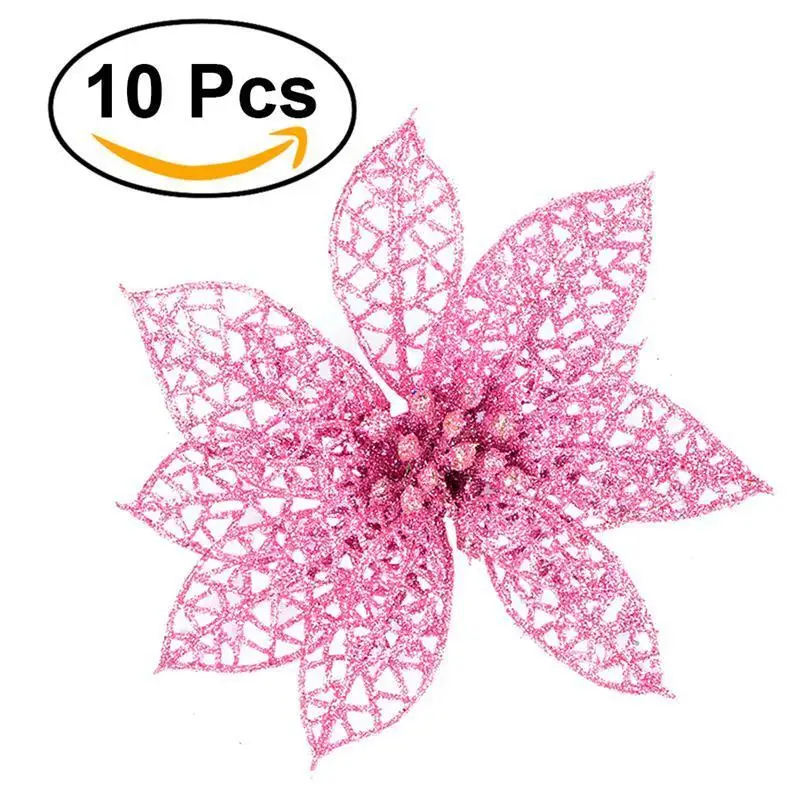 10pcs Simulated Christmas Artificial Flowers Plastic Decorative Flowers for Christmas Tree
10pcs Simulated Christmas Artificial Flowers Plastic Decorative Flowers for Christmas Tree