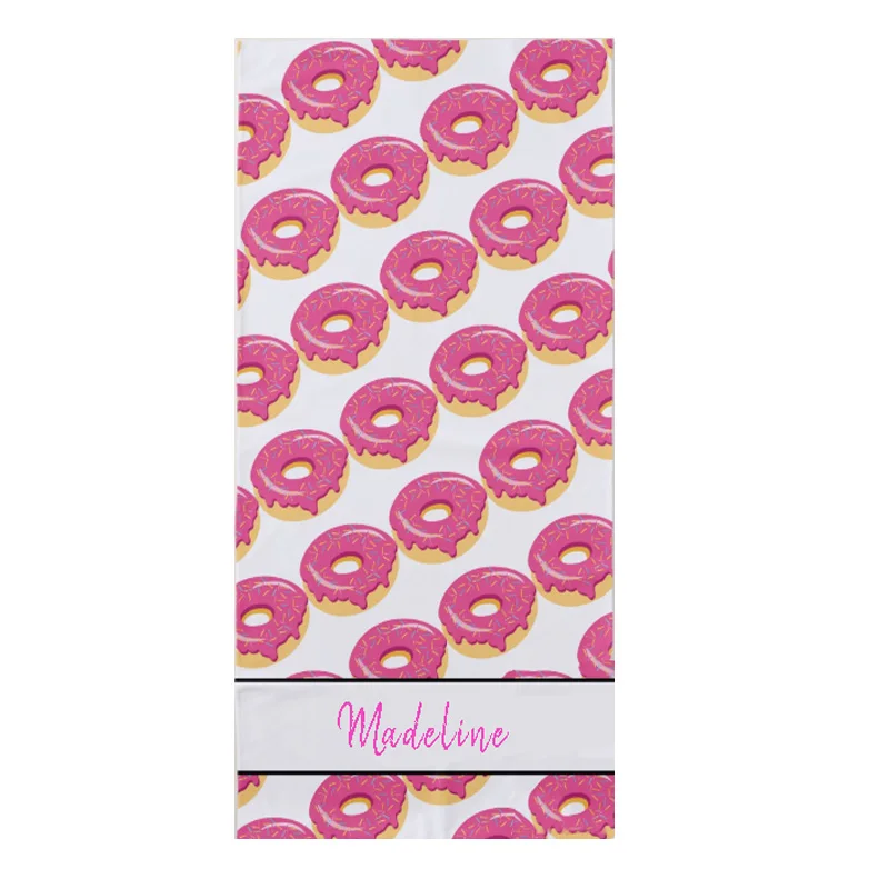 Cute Personalized Pink Iced Donut Beach Bath Towel for Kid Girl Custom Name Microfiber Shower Swimming Towel Bathroom Gift 140cm
Cute Personalized Pink Iced Donut Beach Bath Towel for Kid Girl Custom Name Microfiber Shower Swimming Towel Bathroom Gift 140cm