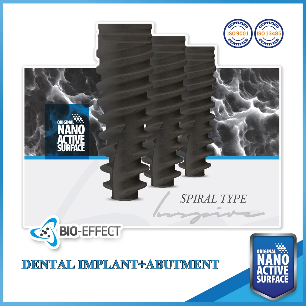 1 Bio-Effect Original Nano Active Dental Implant-Inspire Spiral Type + 1 Straight Regular Abutment(Gift)-For Internal Hex
1 Bio-Effect Original Nano Active Dental Implant-Inspire Spiral Type + 1 Straight Regular Abutment(Gift)-For Internal Hex