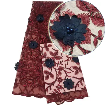 Off White/Black 3D flowers sequins on netting/mesh embroidered wedding/ evinging/show dress lace fabric A909-2
Off White/Black 3D flowers sequins on netting/mesh embroidered wedding/ evinging/show dress lace fabric A909-2