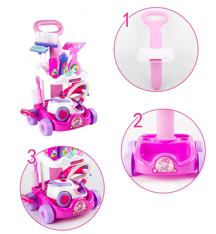 play and pretend cleaning trolley