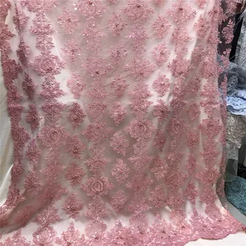 Baby pink lace nigerian bridals dresses materials french net lace with beaded fabric wholesale (5yard/lot) HJ1061-2
Baby pink lace nigerian bridals dresses materials french net lace with beaded fabric wholesale (5yard/lot) HJ1061-2