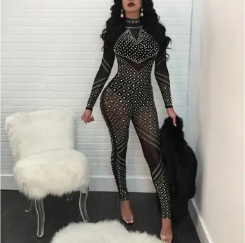 New Bodycon Jumpsuits Women 2018 Long Bodysuits Mesh Stretch Jumpsuit Sexy Beading Crystal Long Sleeve Jumpsuit Wholesale WNY-08
New Bodycon Jumpsuits Women 2018 Long Bodysuits Mesh Stretch Jumpsuit Sexy Beading Crystal Long Sleeve Jumpsuit Wholesale WNY-08