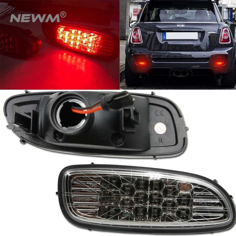 EURO SMOKE Rear Fog Light Pair For 2014 Mini F55 F56 F57 Cooper S JCW