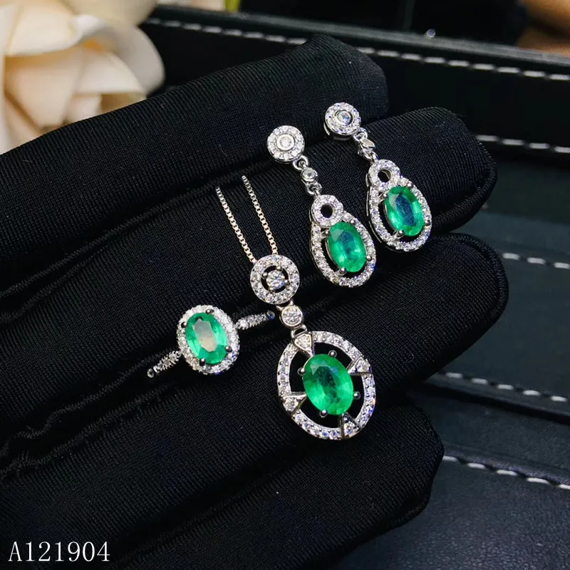 KJJEAXCMY boutique jewels 925 sterling silver inlaid natural emerald jewelry female pendant ring earrings set support test
KJJEAXCMY boutique jewels 925 sterling silver inlaid natural emerald jewelry female pendant ring earrings set support test