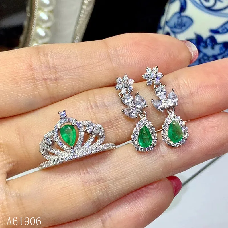 KJJEAXCMY boutique jewelry 925 sterling silver inlaid natural emerald female ring earrings set support detection luxury
KJJEAXCMY boutique jewelry 925 sterling silver inlaid natural emerald female ring earrings set support detection luxury
