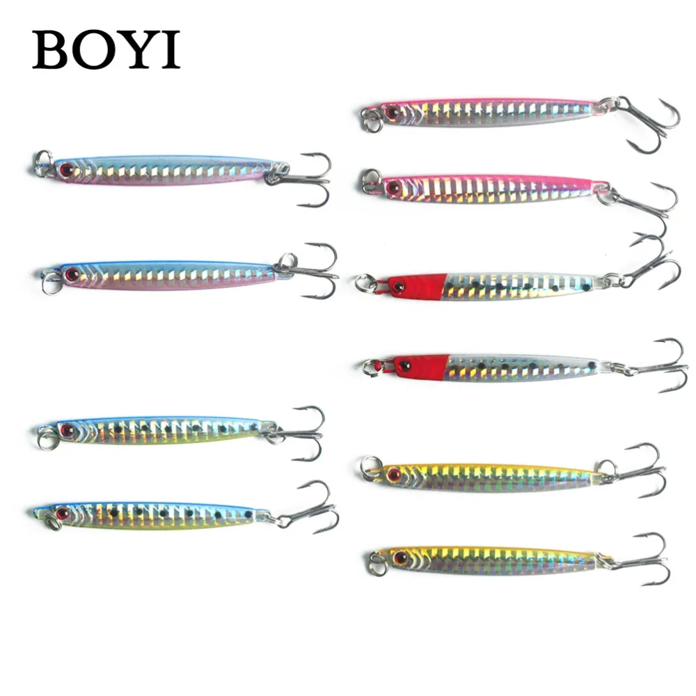 BOYI 10pcs/Set Metal Jig Fishing Lure 7cm/14g Spoon Sequin Wobblers Artificial Metal Hard Bait
BOYI 10pcs/Set Metal Jig Fishing Lure 7cm/14g Spoon Sequin Wobblers Artificial Metal Hard Bait