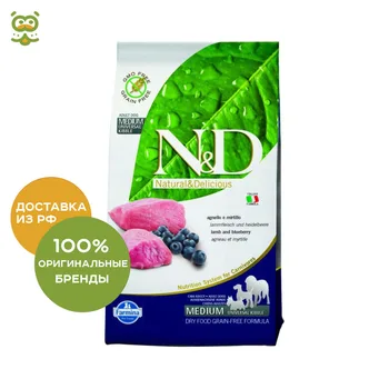 N&D Dog Lamb & Blueberry Adult корм для взрослых собак всех пород, Ягненок и черника, 800 г.
N&D Dog Lamb & Blueberry Adult корм для взрослых собак всех пород, Ягненок и черника, 800 г.