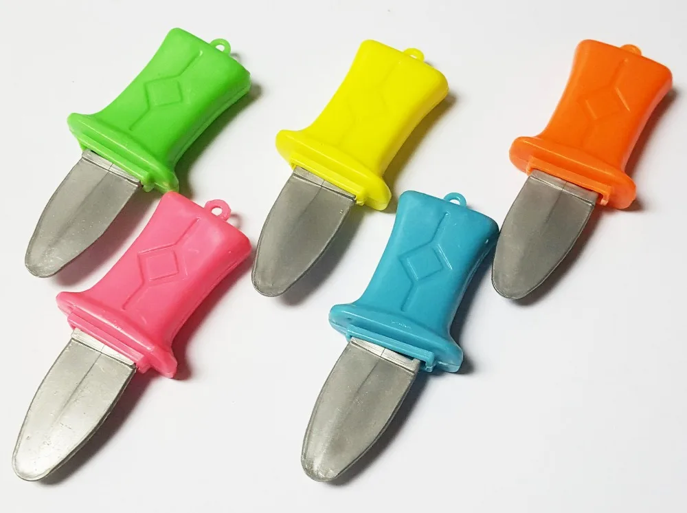 50 pc Retract Slide In colorful Ninja Toy Knife Joke Halloween Trick Magic Birthday Fun Party Favors Game Gift Pirate Prize
50 pc Retract Slide In colorful Ninja Toy Knife Joke Halloween Trick Magic Birthday Fun Party Favors Game Gift Pirate Prize