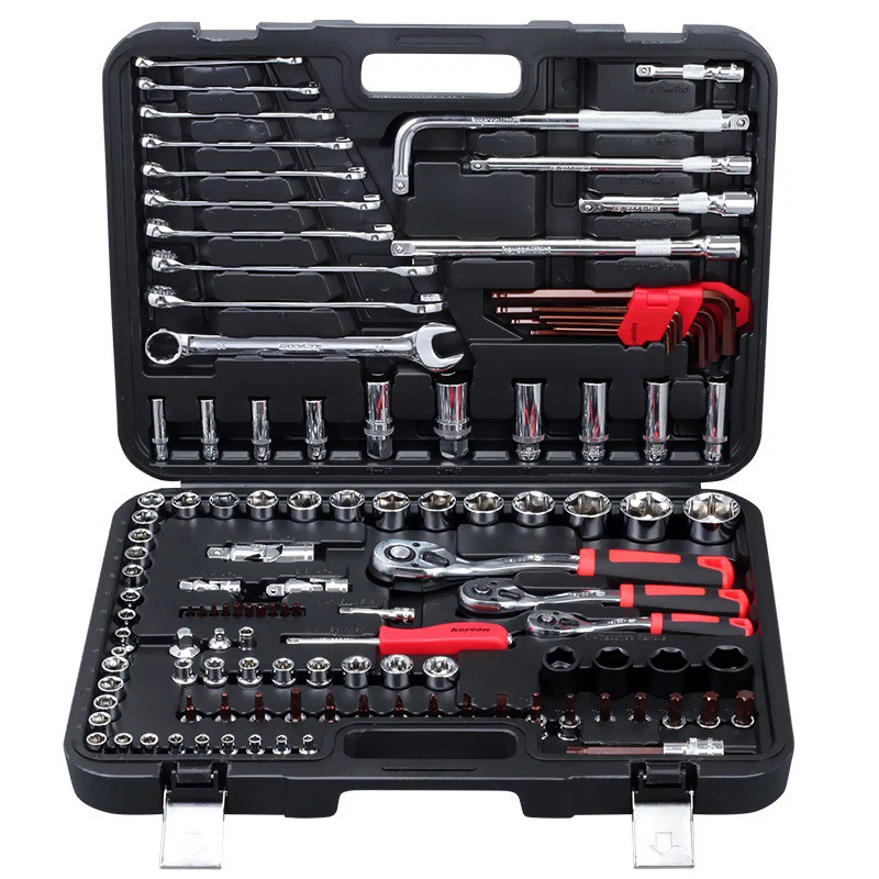 High Quality 120pcs Socket Set Car Repair Tool Auto Hand Tool Kit Ratchet Set Torque Wrench Chrome Vanadium Steel Auto Tools
High Quality 120pcs Socket Set Car Repair Tool Auto Hand Tool Kit Ratchet Set Torque Wrench Chrome Vanadium Steel Auto Tools