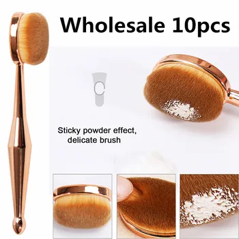 Wholesale 10pcs Toothbrush Makeup Brush Foundation Oval Brushes Soft Head Rose Gold Handle Maquiagem Makeup Tool
Wholesale 10pcs Toothbrush Makeup Brush Foundation Oval Brushes Soft Head Rose Gold Handle Maquiagem Makeup Tool
