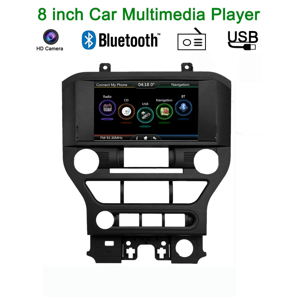 8" 2din GPS Navigator Car Multimedia DVD player GPS MP4 Video/Camera Input rearview camera for Ford Mustang 2015-2017+ Map/Card
8" 2din GPS Navigator Car Multimedia DVD player GPS MP4 Video/Camera Input rearview camera for Ford Mustang 2015-2017+ Map/Card