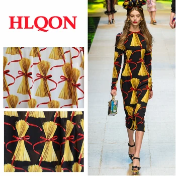 High quality polyester yellow ear of wheat jacquard red fabric for tissue patchwork sewing DIY dress women clothing by 100x150cm
High quality polyester yellow ear of wheat jacquard red fabric for tissue patchwork sewing DIY dress women clothing by 100x150cm