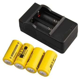 GTF 16340 4pcs 3.7V rechargeable Lion-on battery 2800mAh battery + EU/US Battery charger beauty regulation battery Charger
GTF 16340 4pcs 3.7V rechargeable Lion-on battery 2800mAh battery + EU/US Battery charger beauty regulation battery Charger