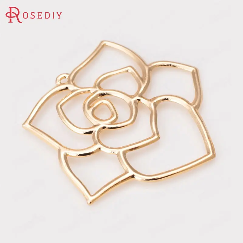 4PCS 35x35MM 24K Champagne Gold Color Plated Brass Big Rose Charms Pendants High Quality Diy Jewelry Accessories
4PCS 35x35MM 24K Champagne Gold Color Plated Brass Big Rose Charms Pendants High Quality Diy Jewelry Accessories