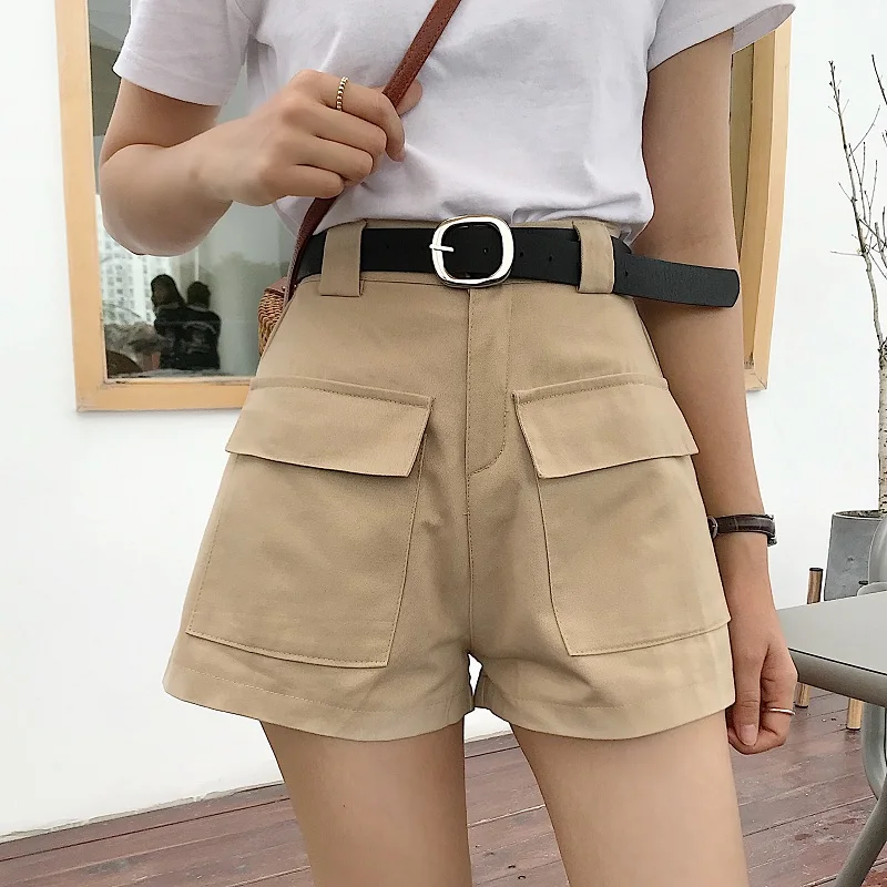 Obrix Summer Casual Style Loose Female Shorts Pockets High Waist A-line Streetwear Asian Fashion Trendy Belt Shorts For everyday
Obrix Summer Casual Style Loose Female Shorts Pockets High Waist A-line Streetwear Asian Fashion Trendy Belt Shorts For everyday