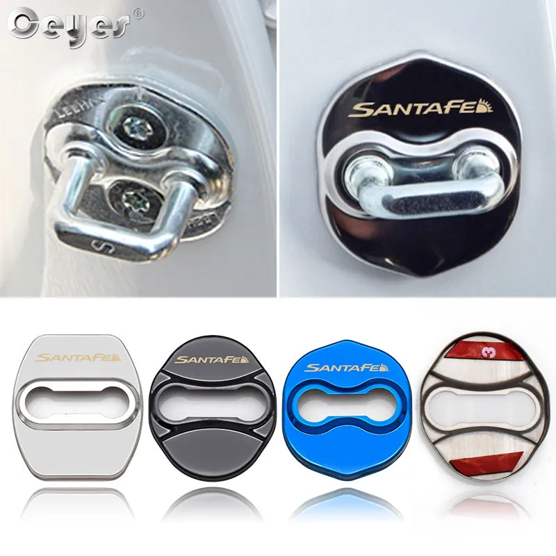 Фото Ceyes Car Styling Sticker Accessories Case For Hyundai Santa Fe SantaFe Kia Ceed Auto Protection Door Lock Cover Buckle 4pcs | Автомобили