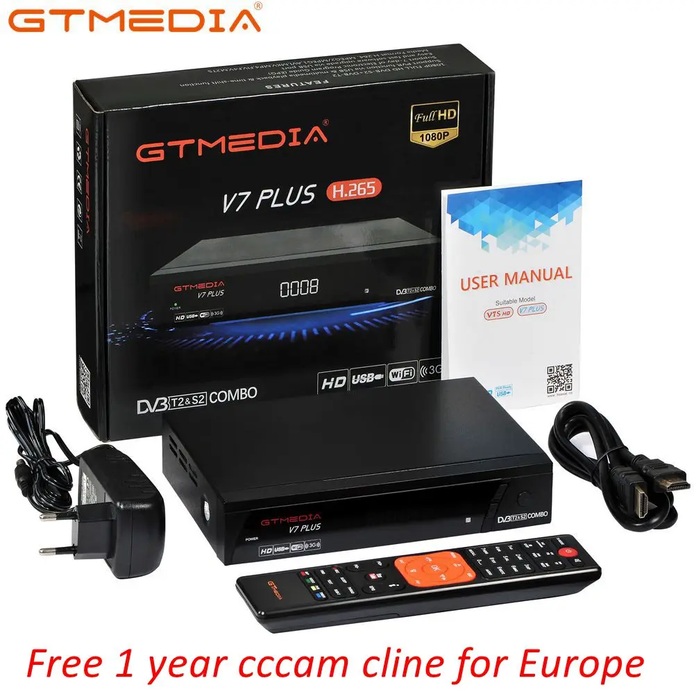 GTMEDIA V7 PLUS Satellite Receiver DVB-S2 DVB-T2 Satellite TV Combo Receptor Support H.265 1 Year Spain Italy Cccam Cline Europe
GTMEDIA V7 PLUS Satellite Receiver DVB-S2 DVB-T2 Satellite TV Combo Receptor Support H.265 1 Year Spain Italy Cccam Cline Europe