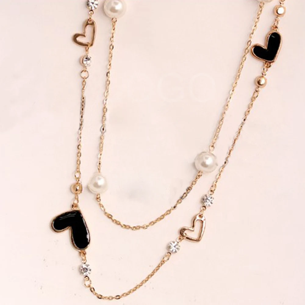 Women Flower multi-layer pearl necklace Lady Fashion neck decoration Long Butterfly Heart Necklace Sweater Chain Girts gift new
Women Flower multi-layer pearl necklace Lady Fashion neck decoration Long Butterfly Heart Necklace Sweater Chain Girts gift new