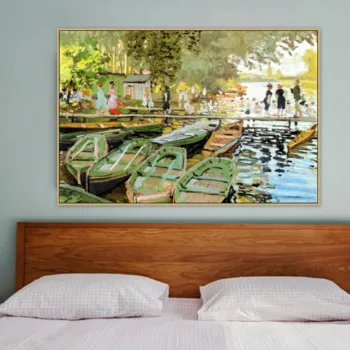 Monet Les Bain De La Grenouillere Claude Monet Famous Old Impressionist Artist Original Canvas Painting Print Wall Art Decor
Monet Les Bain De La Grenouillere Claude Monet Famous Old Impressionist Artist Original Canvas Painting Print Wall Art Decor
