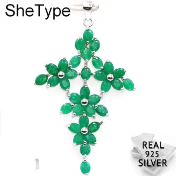 4.7g Beautiful Long Cross Real Green Emerald Woman's Wedding 925 Solid Sterling Silver Pendant 53x30mm
4.7g Beautiful Long Cross Real Green Emerald Woman's Wedding 925 Solid Sterling Silver Pendant 53x30mm