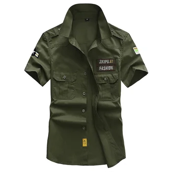 Plus Size Men Shirt Fashion Armband Men Shirt Short Sleeve High Quality Comfortable M-5XL ArmyGreen Khaki Blue 3 Colors
Plus Size Men Shirt Fashion Armband Men Shirt Short Sleeve High Quality Comfortable M-5XL ArmyGreen Khaki Blue 3 Colors