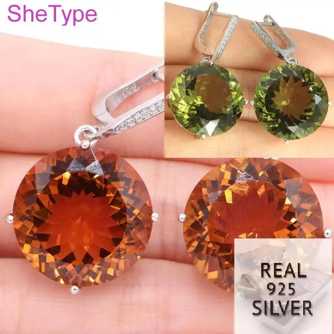 16.7g Big Gemstone Round 20x20mm Top AAA+ Color Changing Spinel CZ Real 925 Solid Sterling Silver Earrings 37x22mm
16.7g Big Gemstone Round 20x20mm Top AAA+ Color Changing Spinel CZ Real 925 Solid Sterling Silver Earrings 37x22mm