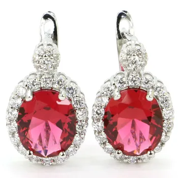 Gorgeous Oval Pink Raspberry Rhodolite Garnet CZ Woman's Gift Silver Stud Earrings 21x14mm
Gorgeous Oval Pink Raspberry Rhodolite Garnet CZ Woman's Gift Silver Stud Earrings 21x14mm
