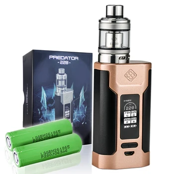 Wismec Predator 228 Mod 228W with Elabo Triple 4.9ml Tank, Triple 0.2ohm Coil - Gold
Wismec Predator 228 Mod 228W with Elabo Triple 4.9ml Tank, Triple 0.2ohm Coil - Gold