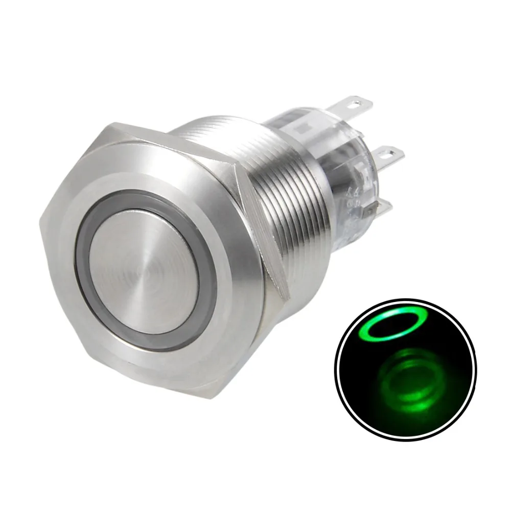 UXCELL Latching Metal Push Button Switch 22mm Mounting Dia DPDT 2NO 2NC 24V Green Or White LED Light Switches Accessories
UXCELL Latching Metal Push Button Switch 22mm Mounting Dia DPDT 2NO 2NC 24V Green Or White LED Light Switches Accessories
