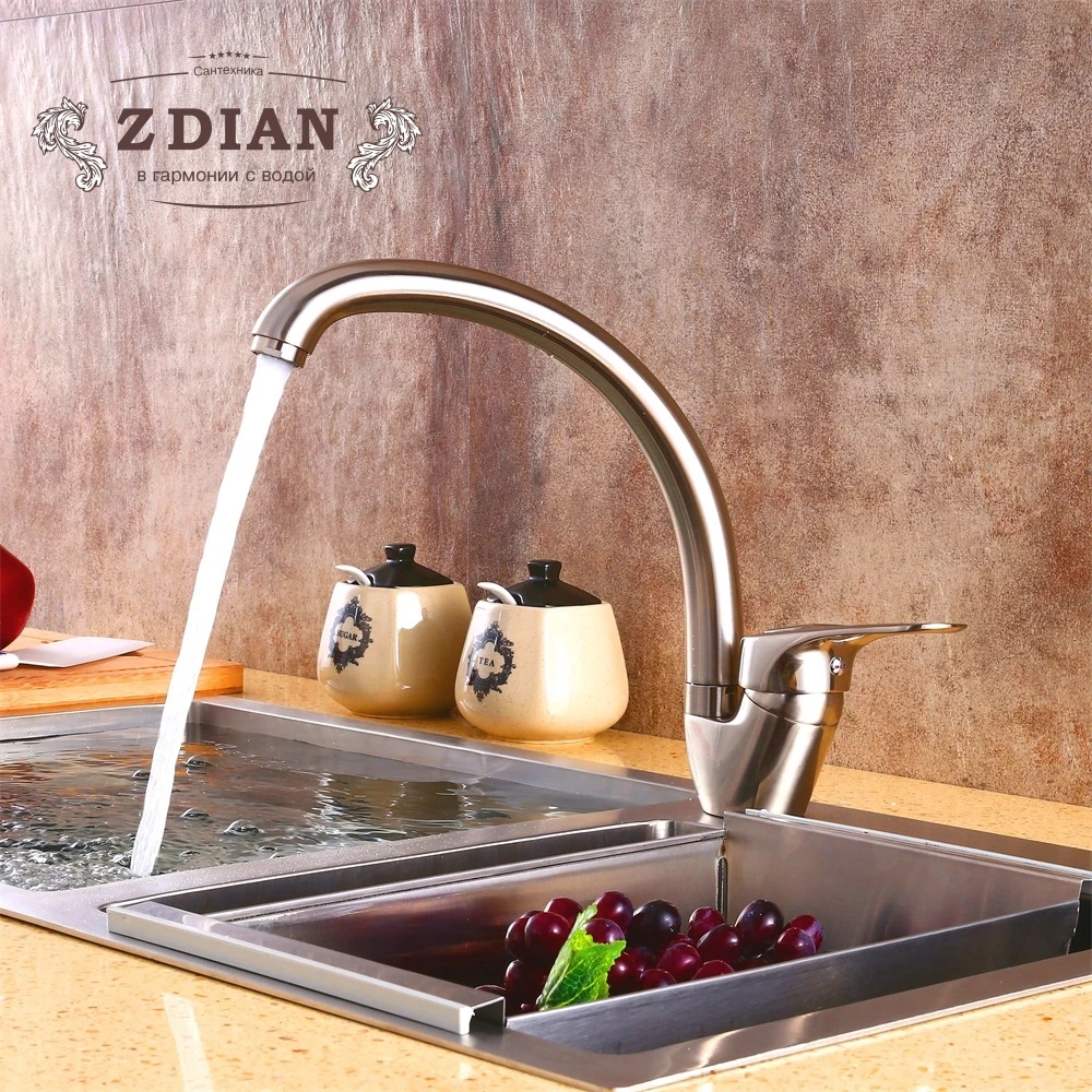 Brush Nickel Kitchen Faucet Bend Pipe 360 Degree Rotation with Water Purification Features Single Handle
Brush Nickel Kitchen Faucet Bend Pipe 360 Degree Rotation with Water Purification Features Single Handle