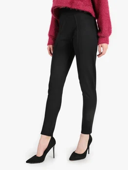 Black elastic ankle-length trousers
Black elastic ankle-length trousers