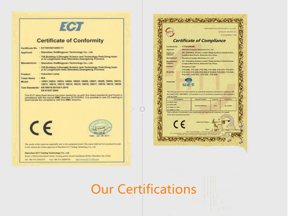 light certifications