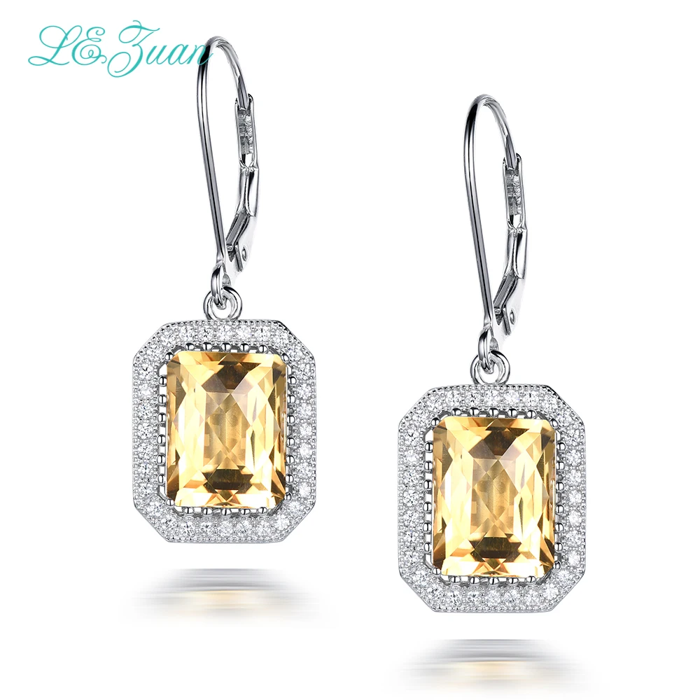 I&zuan 100% 925 Sterling Silver Jewelry Drop Earrings For Women 4.75ct Natural Citrine Luxury Trendiest Square Earring E0065-W05
I&zuan 100% 925 Sterling Silver Jewelry Drop Earrings For Women 4.75ct Natural Citrine Luxury Trendiest Square Earring E0065-W05