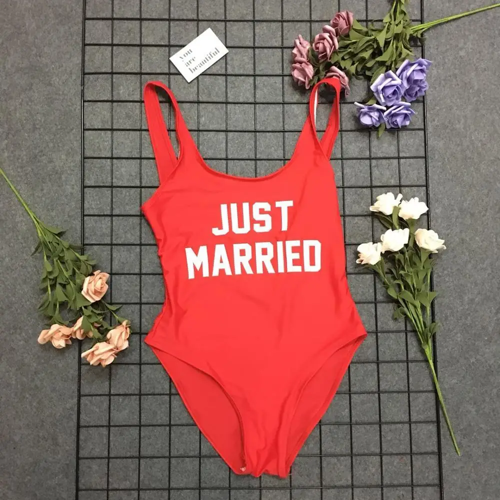 swimsuit ladies bathing suit swimwear sexy woman girl one piece just married beachwear funny letter print backless summer
swimsuit ladies bathing suit swimwear sexy woman girl one piece just married beachwear funny letter print backless summer