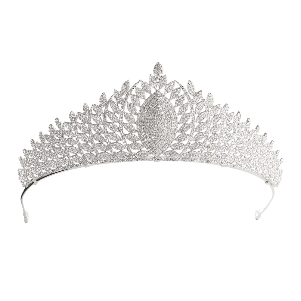 Crystals CZ Cubic Zirconia Wedding Bridal Royal Tiara Diadem Crown Women Prom Hair Jewelry Accessories CH10203
Crystals CZ Cubic Zirconia Wedding Bridal Royal Tiara Diadem Crown Women Prom Hair Jewelry Accessories CH10203
